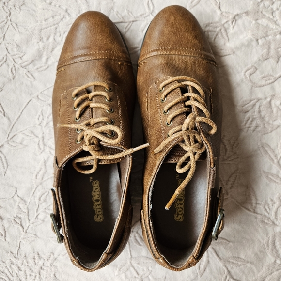 Brown leather lace up loafers - Picture 3 of 6